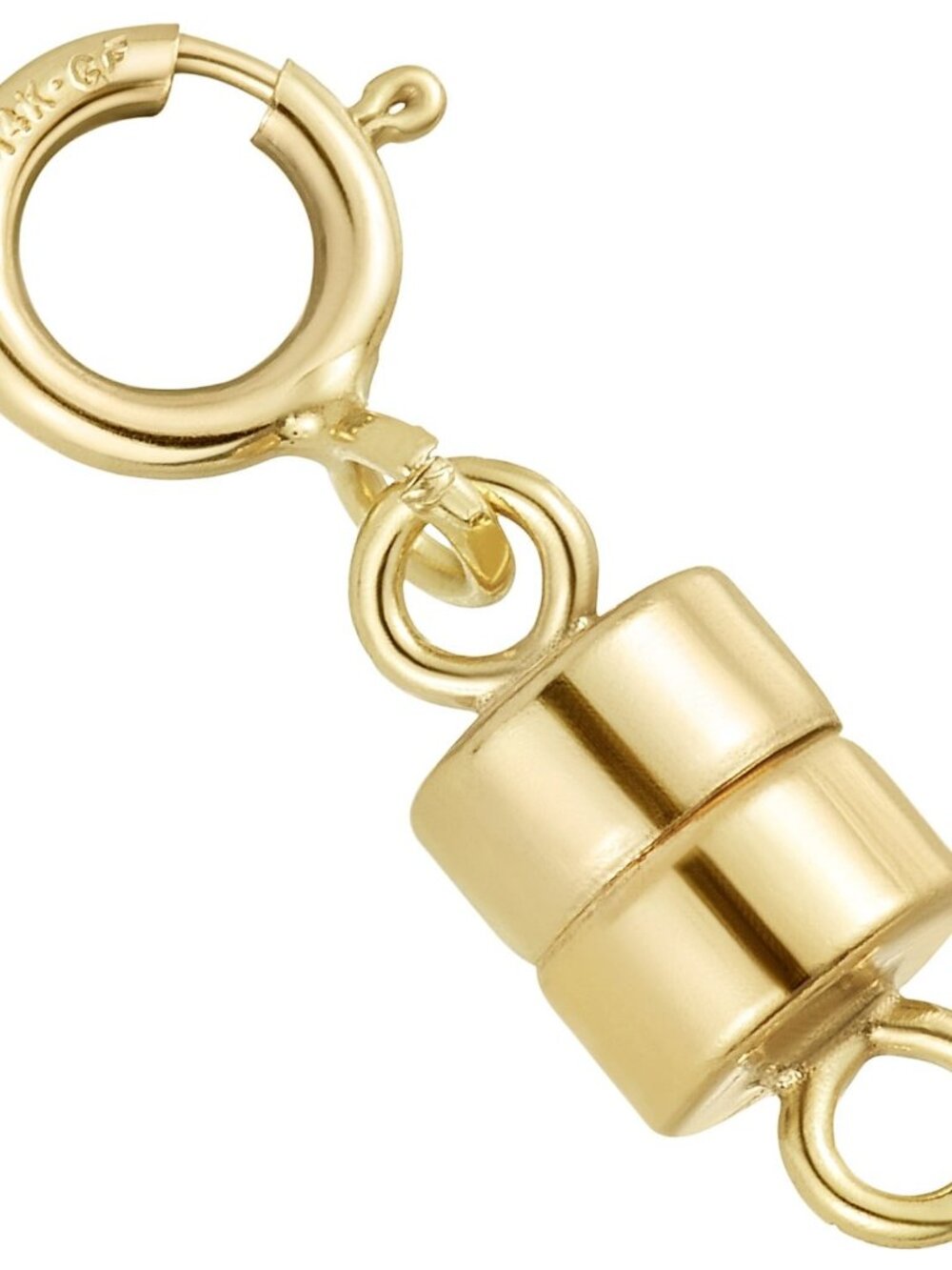 14K Gold Filled Magnetic Necklace Clasp Converter with Spring Ring